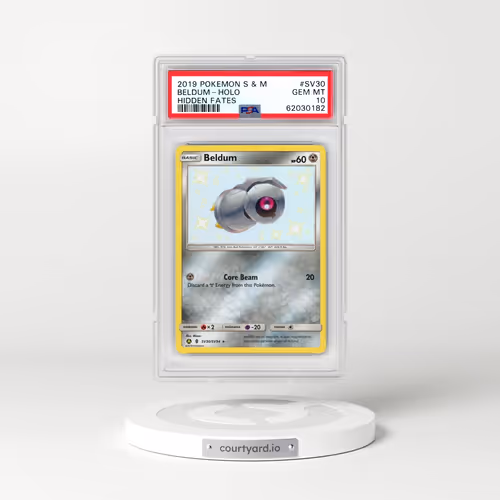 2019 Pokémon Sun & Moon Hidden Fates #SV30 Beldum - Holo (PSA 10 GEM MINT)