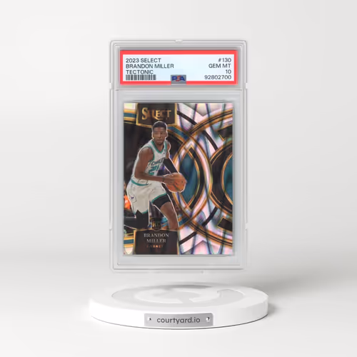 2023 Panini Select #130 Brandon Miller - Tectonic (PSA 10 GEM MINT)