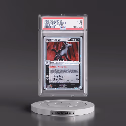 2006 Pokémon EX Holon Phantoms #101 Mightyena EX - Holo Holo (PSA 7 NM)