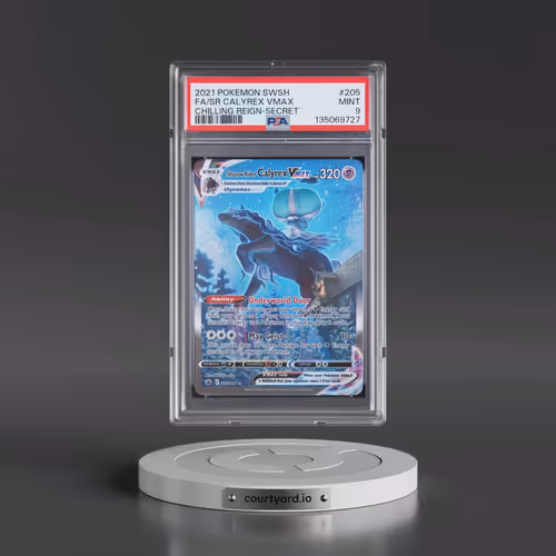 2021 Pokémon Sword & Shield Chilling Reign #205 Shadow Rider Calyrex Vmax - Full Art Secret (PSA 9 M