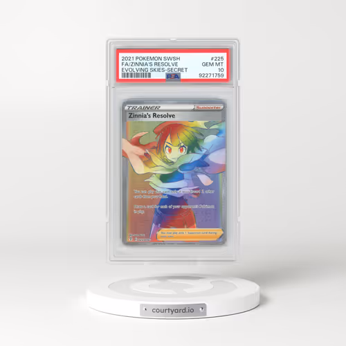 2021 Pokémon Sword & Shield Evolving Skies #225 Zinnia's Resolve - Full Art Secret (PSA 10 GEM MINT)