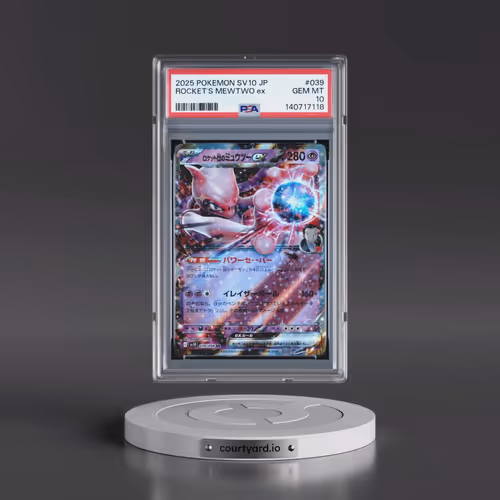 2025 Pokémon SV10-Glory of Team Rocket #039 Team Rocket's Mewtwo EX - Holo (PSA 10 GEM MINT)