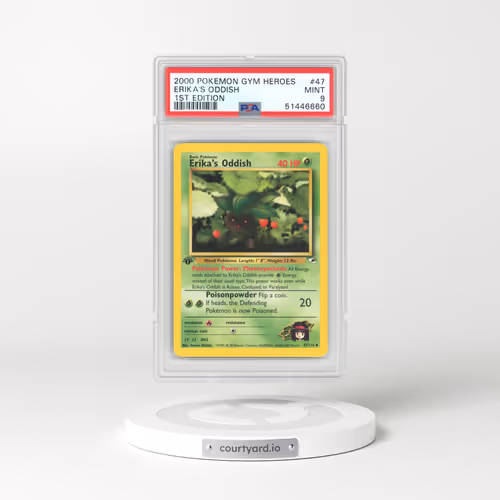 2000 Gym Heroes #47 Erika's Oddish - 1st Edition (PSA 9 MINT)