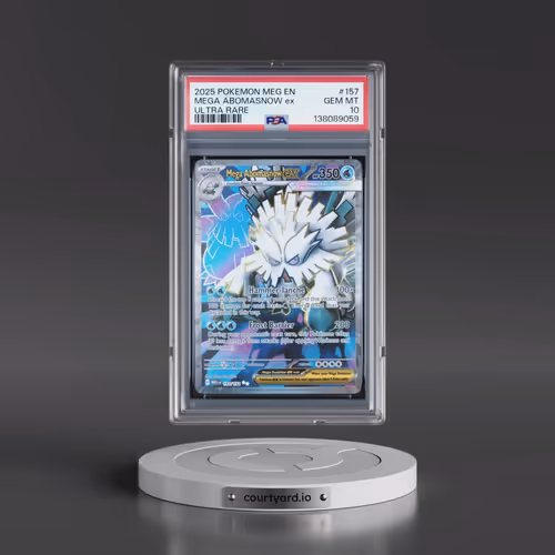 2025 Pokémon Meg EN-Mega Evolution #157 Mega Abomasnow EX - Holo Ultra Rare (PSA 10 GEM MINT)
