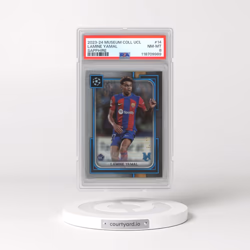 2023-24 Topps Museum Collection UEFA Champions League #14 Lamine Yamal Sapphire