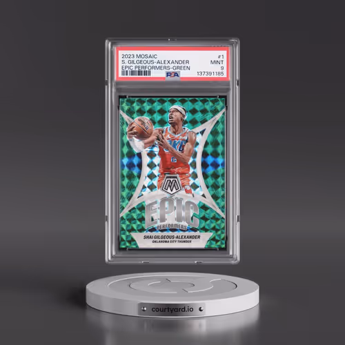 2023 Panini Mosaic Epic Performers #1 Shai Gilgeous-Alexander - Green (PSA 9 MINT)