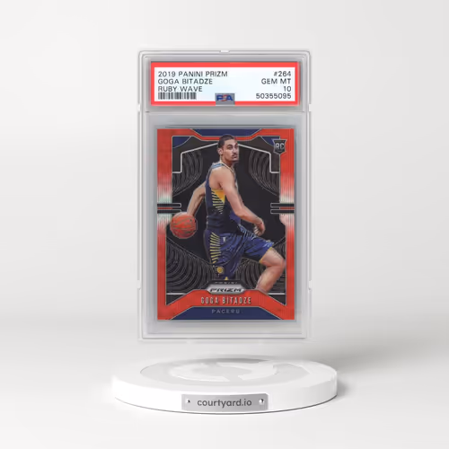 2019 Panini Prizm #264 Goga Bitadze - Ruby Wave (PSA 10 GEM MINT)