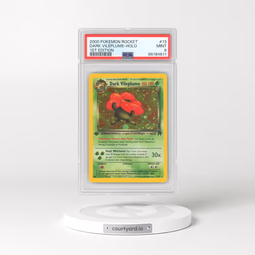 2000 Pokémon Rocket #13 Dark Vileplume - 1st Edition Holo (PSA 9 MINT)