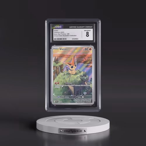 2025 Pokémon Svp EN-SV Black Star Promo #208 Victini - Unova Victini Illustration Collection (CGC 8