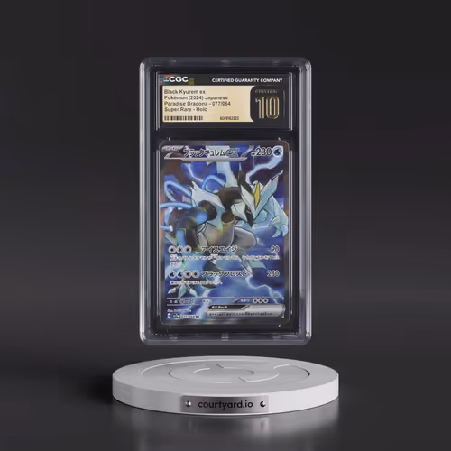 2024 Paradise Dragona - sv7a #077/064 Black Kyurem ex - Super Rare Holo (CGC 10 PRISTINE)