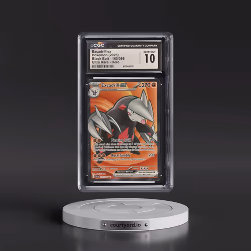 2025 Pokémon Blk EN-Black Bolt #160 Excadrill EX - Holo Ultra Rare (CGC 10 GEM MINT)