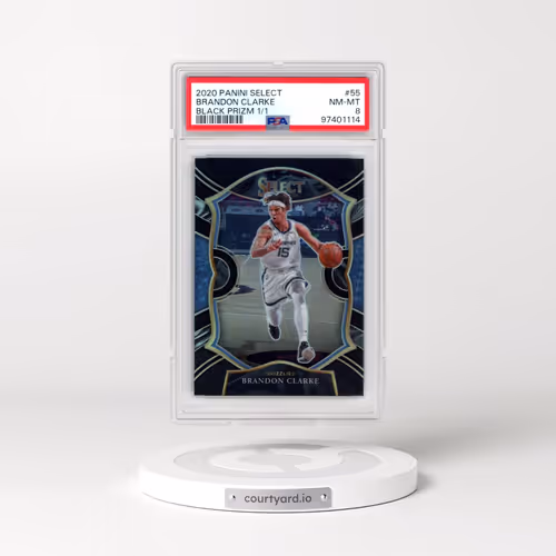 2020 Panini Select #55 Brandon Clarke - Black Prizm 1/1 (PSA 8 NM-MT)