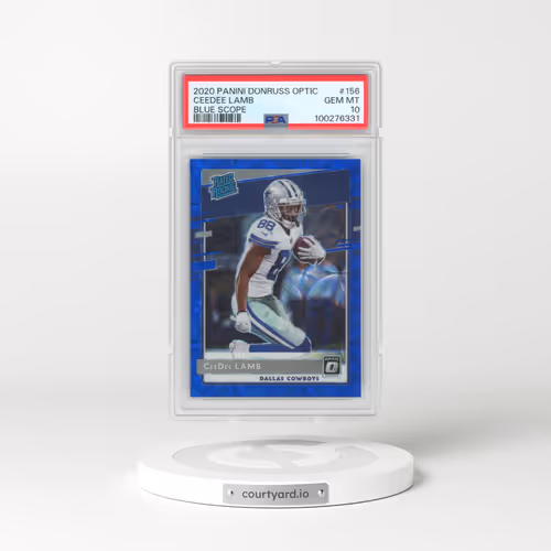 2020 Panini Donruss Optic #156 Ceedee Lamb - Blue Scope (PSA 10 GEM MINT)