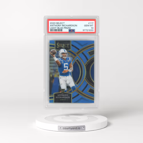 2023 Panini Select #117 Anthony Richardson - Light Blue Prizm (PSA 10 GEM MINT)