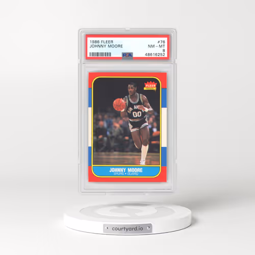 1986 Fleer #76 Johnny Moore (PSA 8 NM-MT)