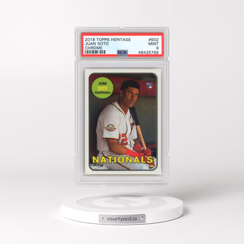 2018 Topps Heritage #502 Juan Soto - Chrome (PSA 9 MINT)