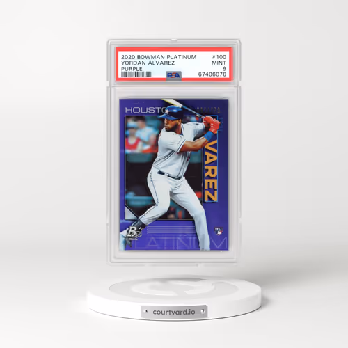 2020 Bowman Platinum #100 Yordan Alvarez - Purple (PSA 9 MINT)