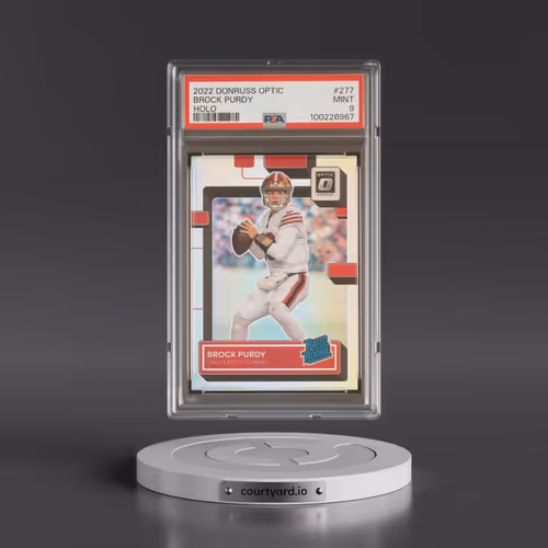2022 Panini Donruss Optic #277 Brock Purdy - Holo (PSA 9 MINT)