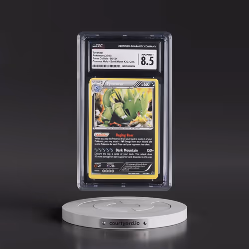 2016 Fates Collide #56/124 Tyranitar - Sun & Moon Knock Out Collection Cosmos Holo (CGC 8.5 NM-MT+)