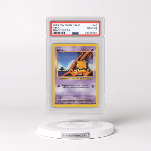 1999 Pokémon Game #43 Abra - Shadowless (PSA 10 GEM MINT)