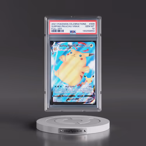 2021 Pokémon Celebrations #009 Surfing Pikachu Vmax - Full Art (PSA 10 GEM MINT)