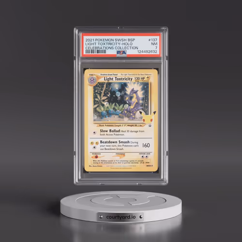 2021 Pokémon Swsh Black Star Promo #137 Light Toxtricity - Holo Celebrations Collection (PSA 7 NM)