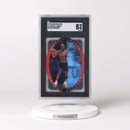 1996 Upper Deck SPX #R1 Michael Jordan - Record Breaker (SGC 8 NM-MT)