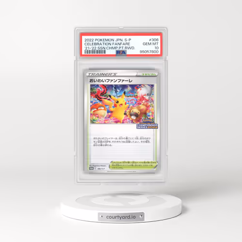 2019 Japanese Sword & Shield Promos #306 Celebration Fanfare - Championship Point Reward (PSA 10 GEM MINT)
