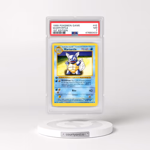 1999 Pokémon Game #42 Wartortle - 1st Edition (PSA 7 NM)