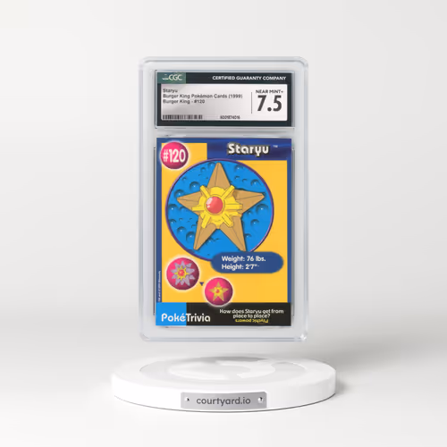 1999 Burger King Pokémon Cards - English #120 Staryu (CGC 7.5 NM+)