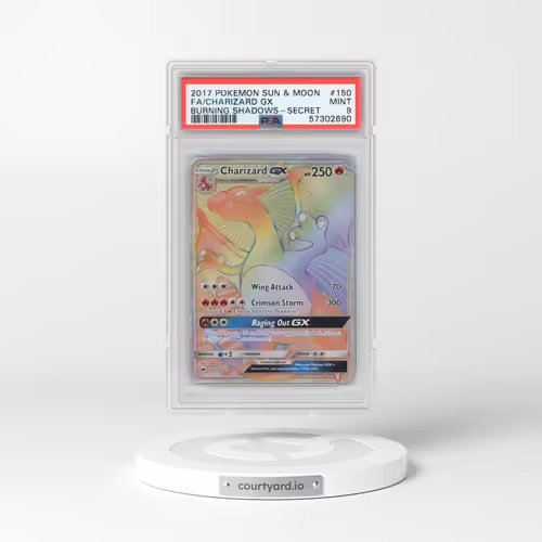 2017 Pokémon Sun & Moon Burning Shadows #150 Charizard GX - Holo Full Art Secret (PSA 9 MINT)