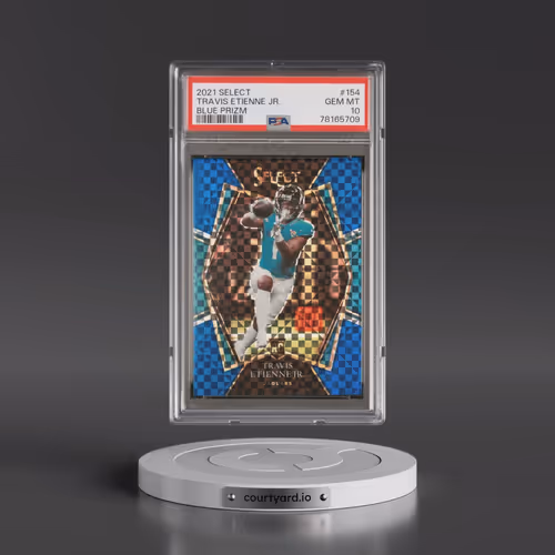 2021 Panini Select #154 Travis Etienne Jr. - Blue Prizm (PSA 10 GEM MINT)