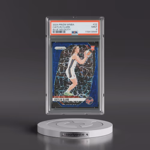 2024 Panini Prizm WNBA #22 Caitlin Clark - Blue Velocity (PSA 9 MINT)