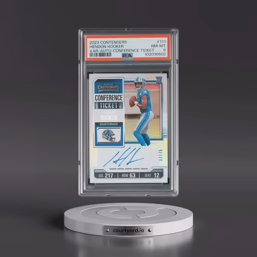 2023 Panini Contenders #111 Hendon Hooker - Variation-Autograph-Conference Ticket (PSA 8 NM-MT)