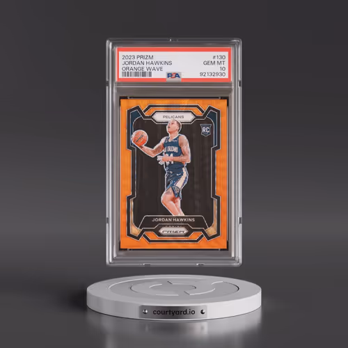 2023 Panini Prizm #130 Jordan Hawkins - Orange Wave (PSA 10 GEM MINT)