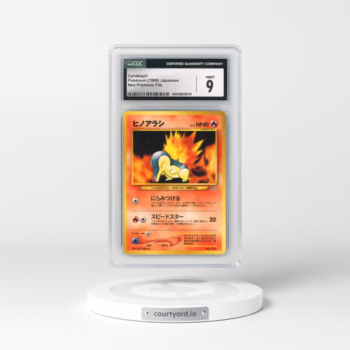 1999 Neo Premium File #155 Cyndaquil - No Rarity (CGC 9 MINT)