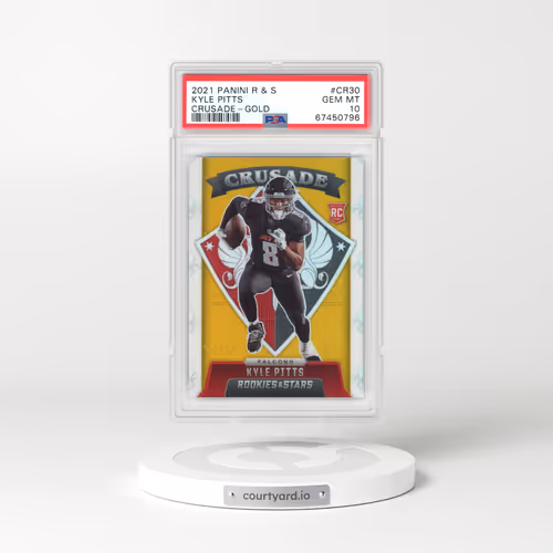 2021 Panini Rookies & Stars Crusade #CR30 Kyle Pitts - Gold (PSA 10 GEM MINT)