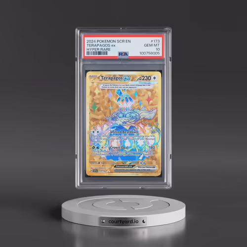 2024 Pokémon Scr EN-Stellar Crown #173 Terapagos EX - Holo Hyper Rare (PSA 10 GEM MINT)