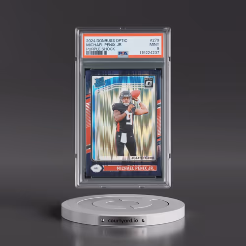 2024 Panini Donruss Optic #279 Michael Penix Jr. - Purple Shock (PSA 9 MINT)