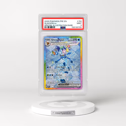 2025 Pokémon Pre EN-Prismatic Evolutions #150 Glaceon EX - Holo Special Illustration Rare (PSA 9 MINT)