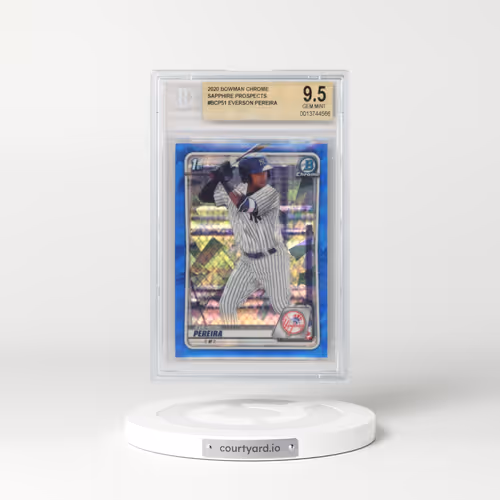 2020 Bowman Chrome Sapphire Prospects #BCP51 Everson Pereira (BGS 9.5 GEM MINT)