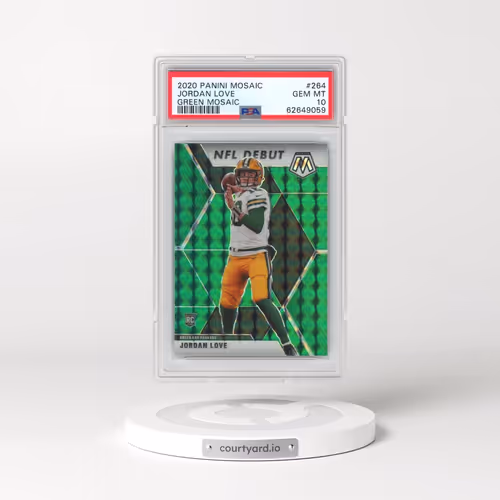 2020 Panini Mosaic #264 Jordan Love - Green Mosaic (PSA 10 GEM MINT)