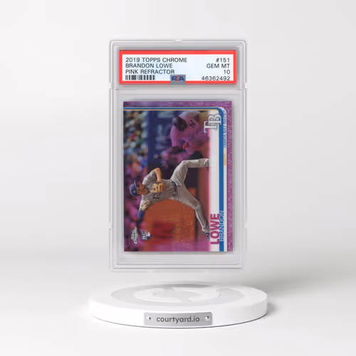 2019 Topps Chrome #151 Brandon Lowe - Pink Refractor (PSA 10 GEM MINT)