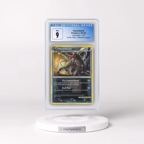 2010 Undaunted #5/90 Houndoom - Pokémon League Crosshatch Holo (Cross. Holo) (CGC 9 MINT)