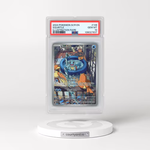 2024 Pokémon Scr EN-Stellar Crown #148 Squirtle - Illustration Rare (PSA 10 GEM MINT)