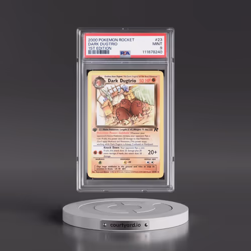 2000 Pokémon Rocket #23 Dark Dugtrio - 1st Edition (PSA 9 MINT)