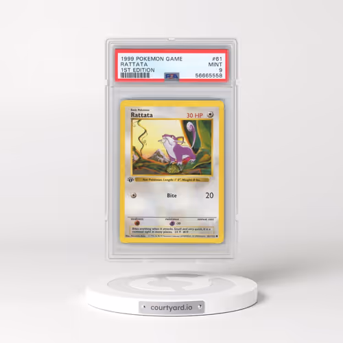 1999 Pokémon Game #61 Rattata - 1st Edition (PSA 9 MINT)
