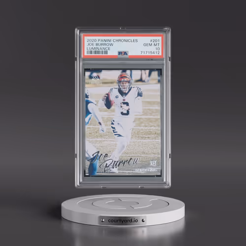 2020 Panini Chronicles Luminance #201 Joe Burrow (PSA 10 GEM MINT)