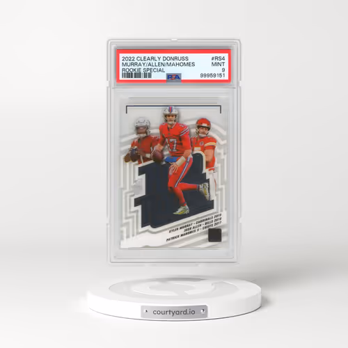2022 Panini Clearly Donruss Rookie Special #RS4 Josh Allen/Kyler Murray/Patrick Mahomes II (PSA 9 MINT)