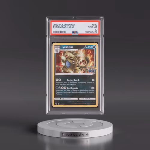 2022 Pokémon Go #043 Tyranitar - Holo (PSA 10 GEM MINT)